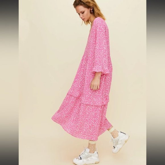 ❗️SOLD❗️Aritzia Little Moon Floral Spritz Dress Size S - Picture 3 of 10